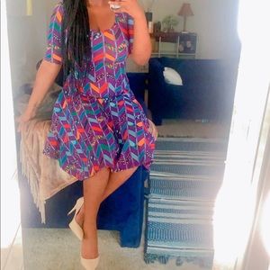 Colorful patterned A-Line dress